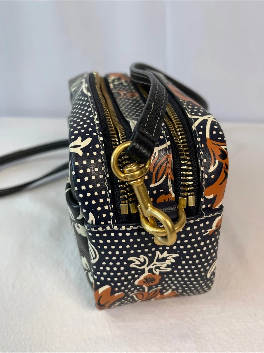 Tory Burch Perry Bombé Mixed-Print Mini Bag Crossbody